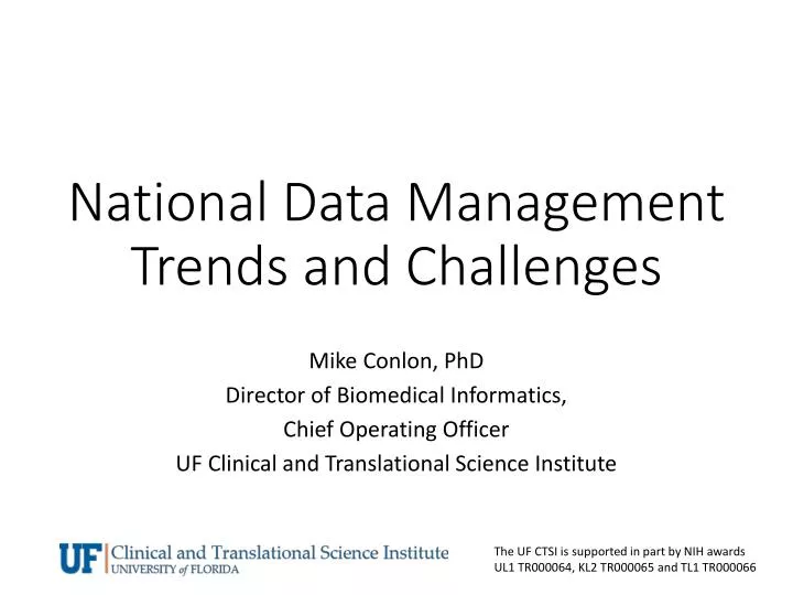 national data management trends and challenges
