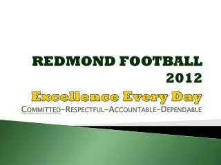 REDMOND FOOTBALL 2012