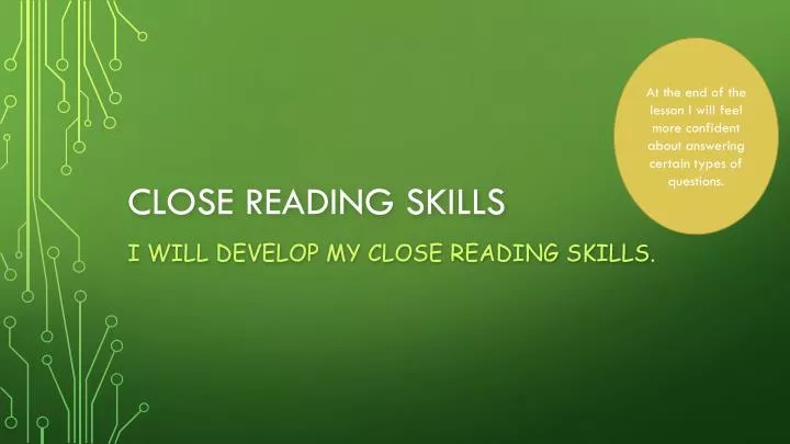 close reading skills