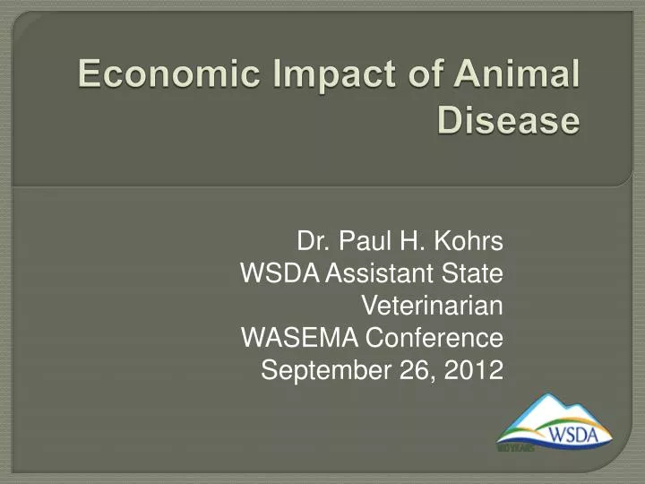 economic impact of animal disease