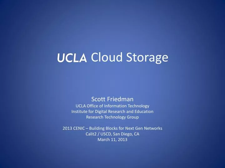 cloud storage