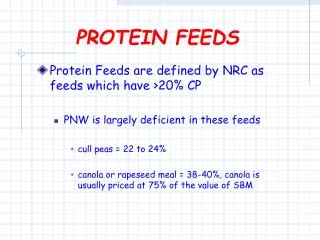 PROTEIN FEEDS