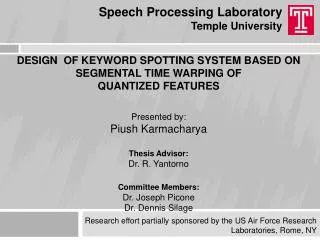 Research effort partially sponsored by the US Air Force Research Laboratories, Rome, NY