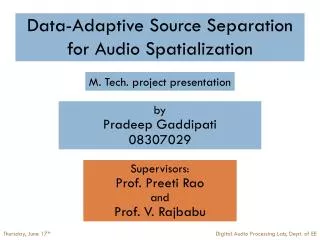Data-Adaptive Source Separation for Audio Spatialization