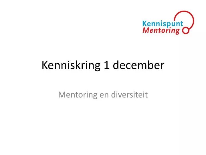 kenniskring 1 december