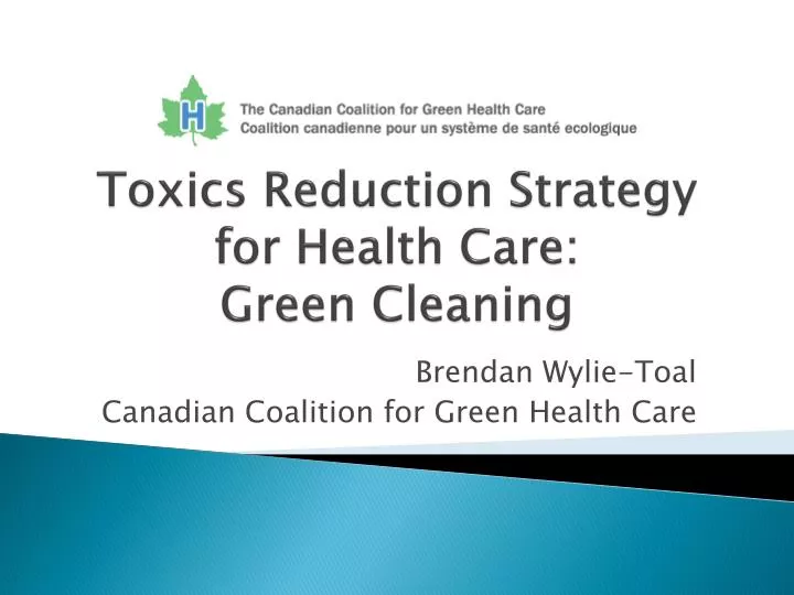 toxics reduction strategy for health care green cleaning