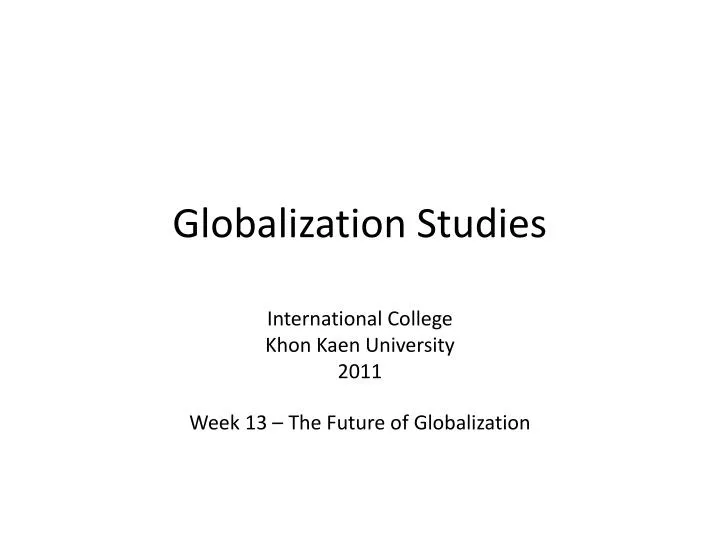 globalization studies