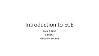 Introduction to ECE