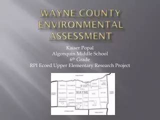 Wayne County Environmental Assessment