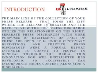 Standard Press Release Format