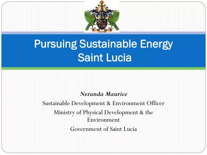 pursuing sustainable energy saint lucia