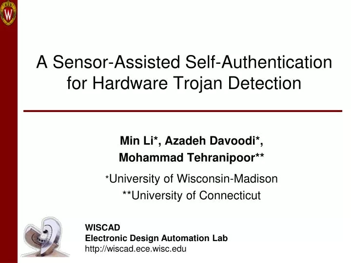 a sensor assisted self authentication for hardware trojan detection