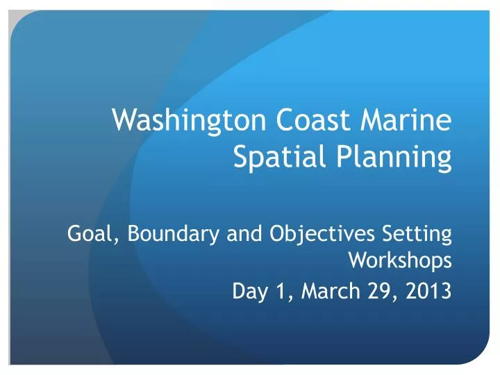 washington coast marine spatial planning