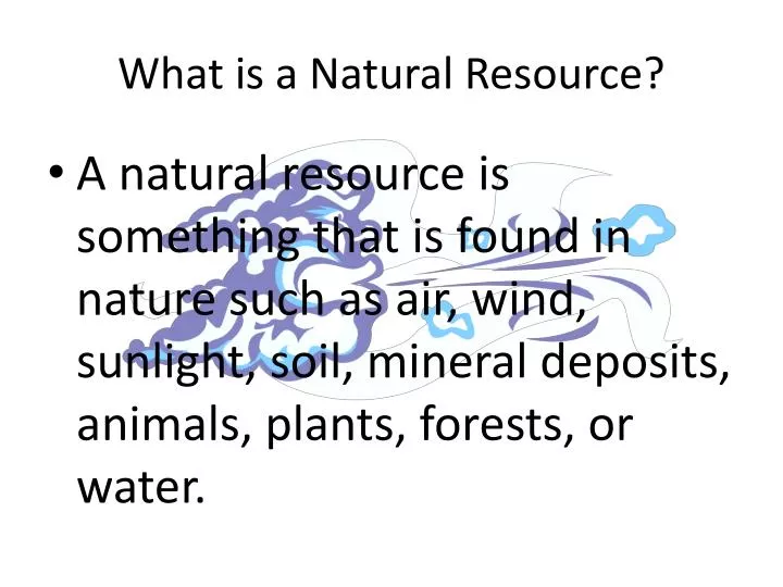 what is a natural resource