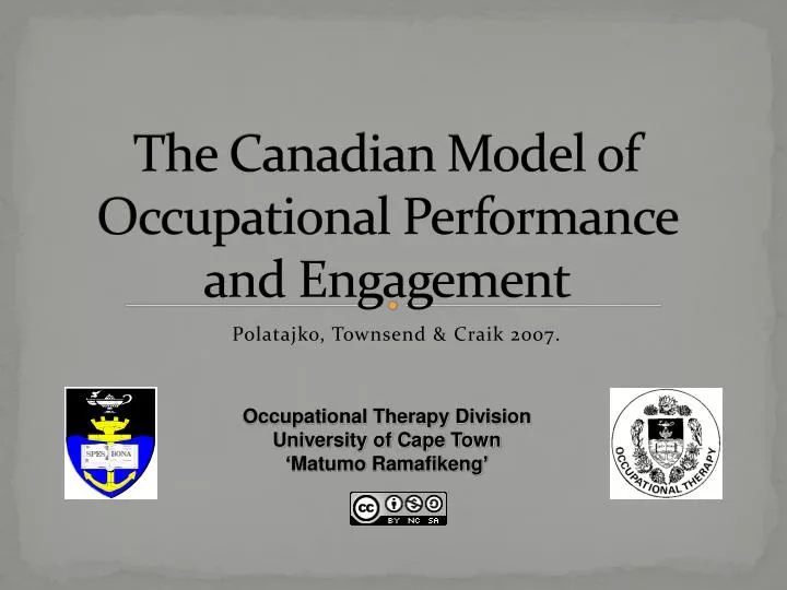 the canadian model of occupational performance and engagement