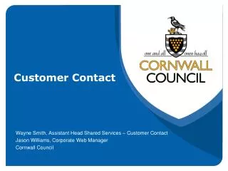 Customer Contact