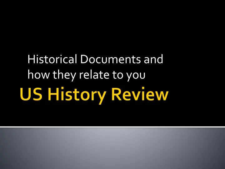 historical documents and how they relate to you