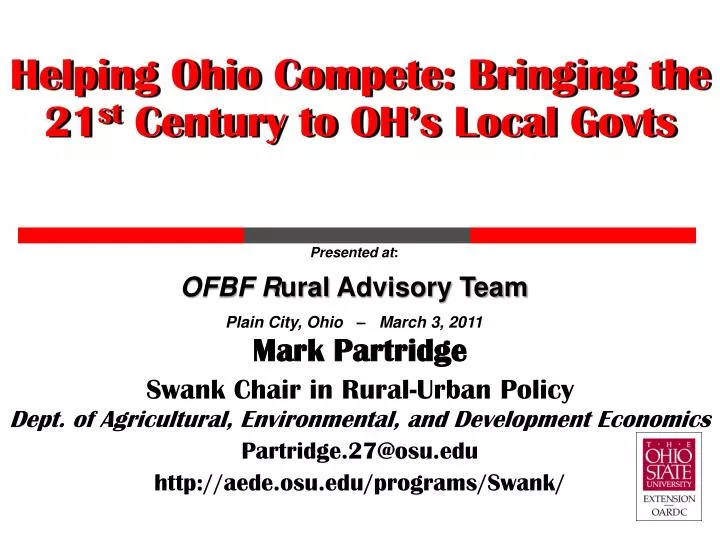 helping ohio compete bringing the 21 st century to oh s local govts