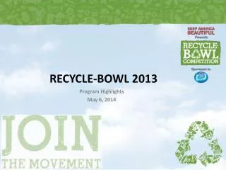 RECYCLE - BOWL 2013