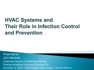 HVAC Systems and Their Role in Infection Control and Prevention