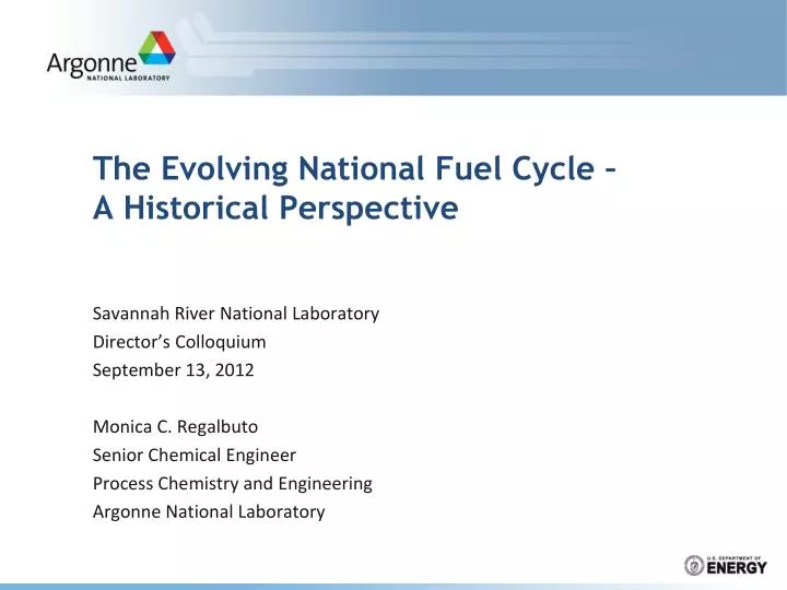 the evolving national fuel cycle a historical perspective
