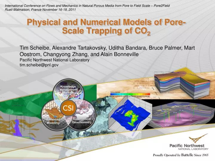 physical and numerical models of pore scale trapping of co 2