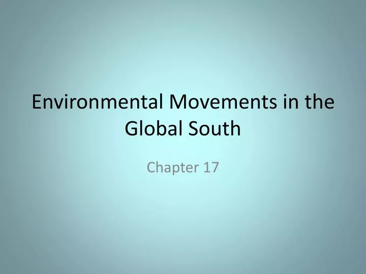 environmental movements in the global south