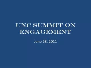 UNC Summit on Engagement