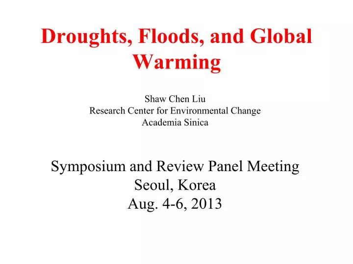droughts floods and global warming