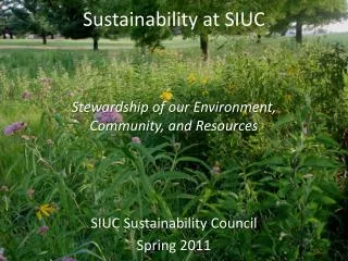 Sustainability at SIUC
