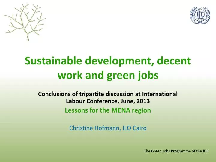 sustainable development decent work and green jobs