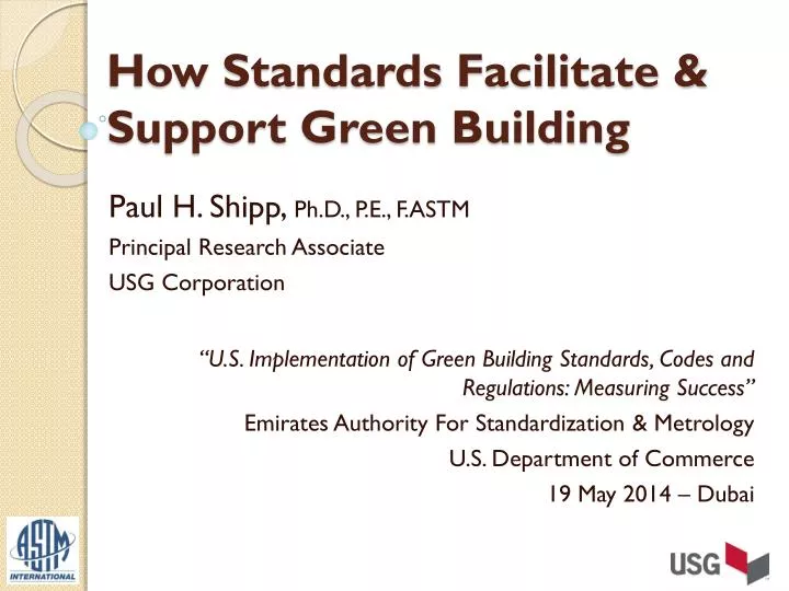 how standards facilitate support green building