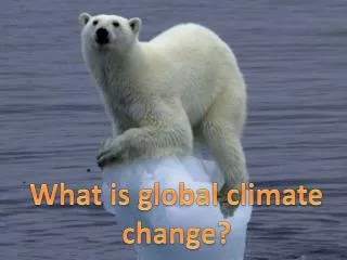 What is global climate change?