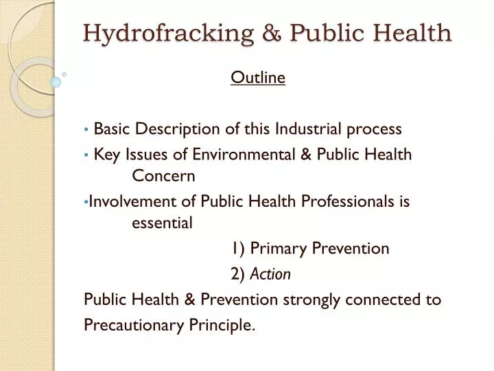hydrofracking public health