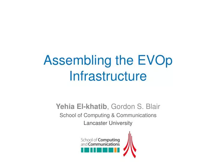 assembling the evop infrastructure