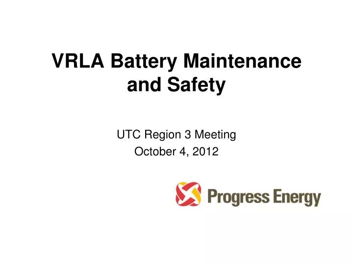 vrla battery maintenance and safety