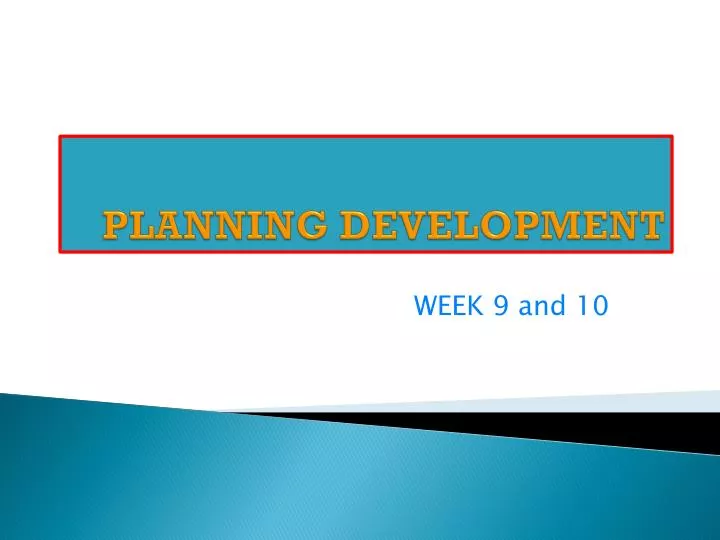 planning development