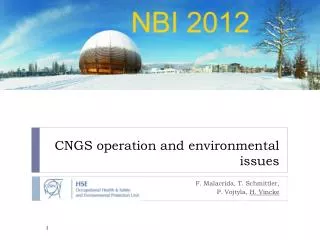 CNGS operation and environmental issues