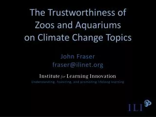 The Trustworthiness of Zoos and Aquariums on Climate Change Topics