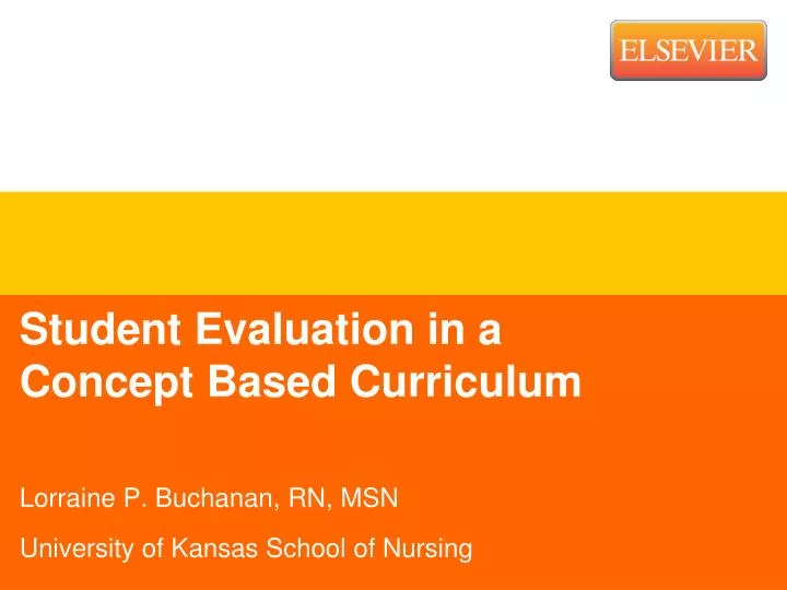 student evaluation in a concept based curriculum