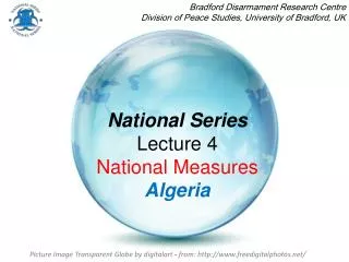 National Series Lecture 4 National Measures Algeria