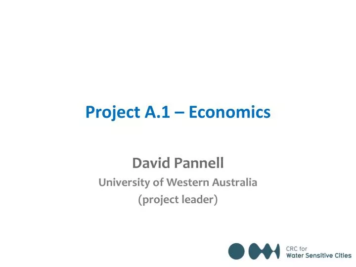 project a 1 economics
