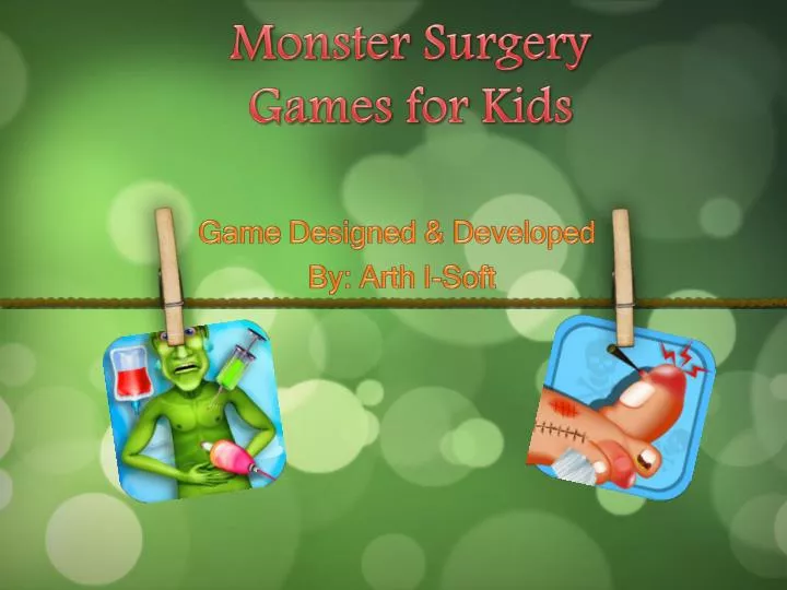 monster surgery games for kids