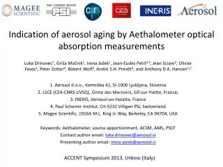 Indication of aerosol aging by Aethalometer optical absorption measurements