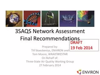3SAQS Network Assessment Final Recommendations