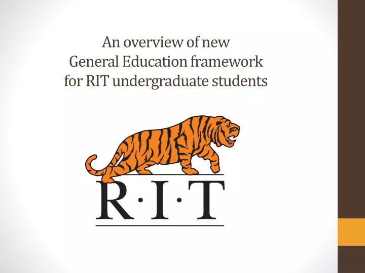 an overview of new general education framework for rit undergraduate students