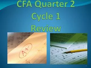 CFA Quarter 2 Cycle 1 Review
