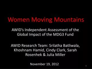 Women Moving Mountains
