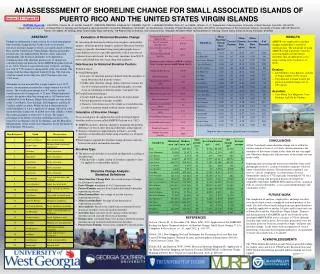 AN ASSESSSMENT OF SHORELINE CHANGE FOR SMALL ASSOCIATED ISLANDS OF PUERTO RICO AND THE UNITED STATES VIRGIN ISLANDS