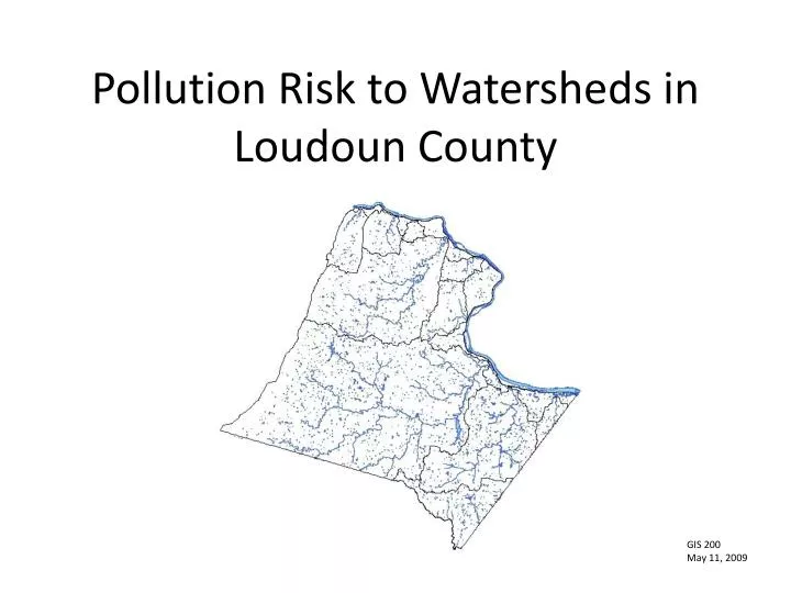 pollution risk to watersheds in loudoun county